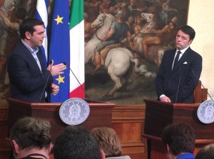 Alexis Tsipras incontra Matteo Renzi