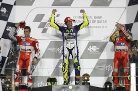 Il podio tutto italiano del gran premio del Qatar. Non succedeva da Motegi 2006.