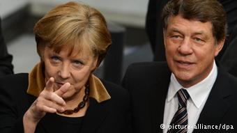 Angela Merkel e Otto Rehagel.